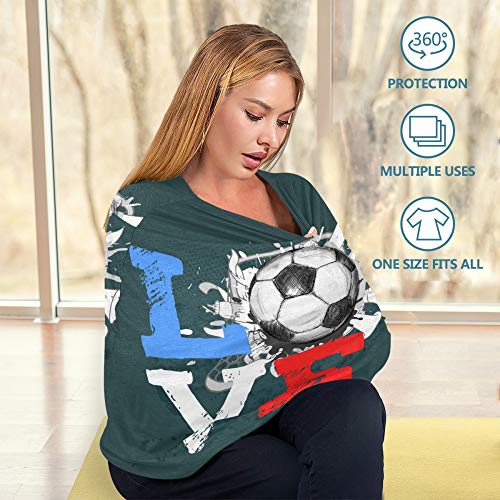 Yyzzh Soccer Ball Love Letter na França Bandeira Coloros de Futebol Americano Capa de Baby Carreço Capa Infantil Canopy