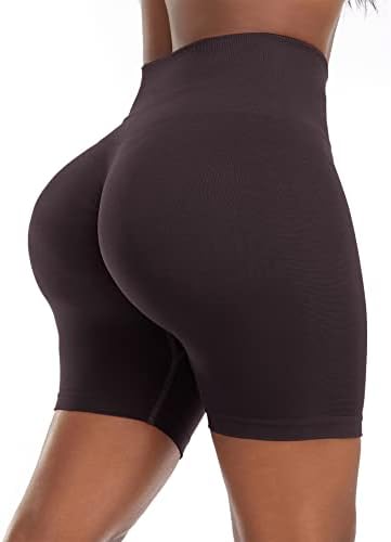 American Trends Women Tummy Control Shorts High Caist Workout Bikes Shorts Buttless Butt Scrunch Gym Yoga Shorts
