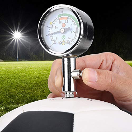 Medidor de pressão de bola de metais pesados, mini -bitola de pressão de ar de ulitidade, medidor de pressão de vôlei de futebol de basquete, ferramenta de barômetro para vôlei de basquete de futebol