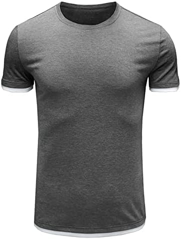 Camiseta masculina manga curta de manga curta pescoço slim fit camise