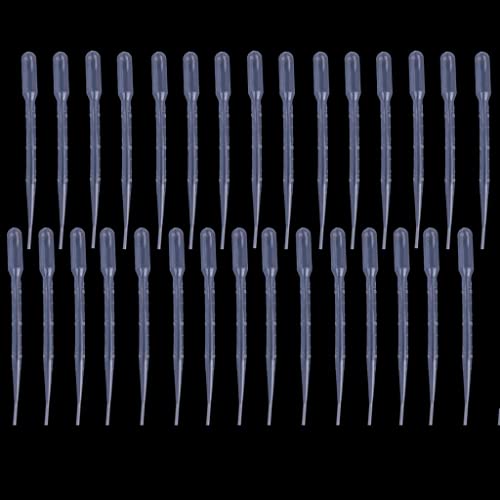 30 peças 3 ml de plástico reutilizável Pipetas de Pasteur Graduado Pipetas de 160 mm