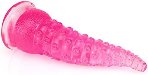 Monstro rosa polvo anal plug de plugue realista tentáculo vibração feminina brinquedo sexual, vibrador de animais macios com