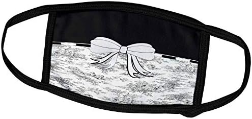 Arte da lente 3drose por florene - arcos e fitas - imagem de toille francês preto e branco com arco - máscaras
