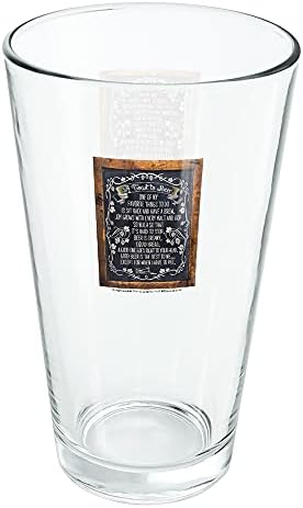 Torrada para cerveja Briw Humor engraçado de 16 oz de vidro, vidro temperado, design impresso e um presente de fã