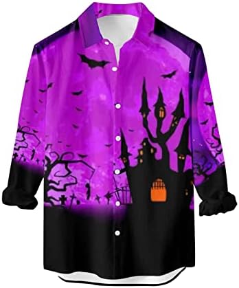 Tops para camisetas gráficas de Halloween de Halloween masculinas PLUSTENTES TOPS DE BLOSHA DE CARTIGAN CARCUGAN PLUSTENTES