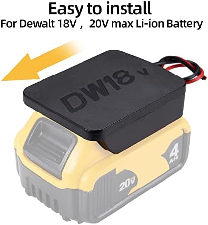 Adaptador de rodas de energia anztek para bateria de Dewalt 20V para Dewalt 18V Dock Power Connector 12 Gemele Robótica