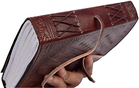 18 cm Double Dragon Leather Livro em branco Livro de couro Grimoire Livro de Shadows livro de feitiços Diário de couro notebook Sketchbook Presente para artistas
