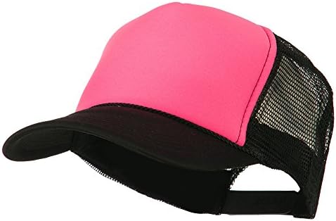 Otto Neon Polyester F -Faming Front Trucker - Black Pink