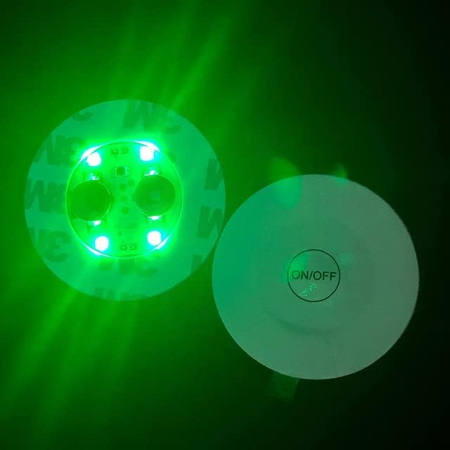 Adesivos de garrafa de 4pcs Coasters Luzes Bateria led LED de festa Copa do tapete de Natal Vaso de Natal Ano Novo Luz de decoração de Halloween