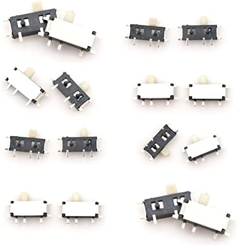 Zaahh Micro interruptor 20pcs 7 pinos mini interruptor de slide 2Position Micro slide alternância em miniatura Slide horizontal