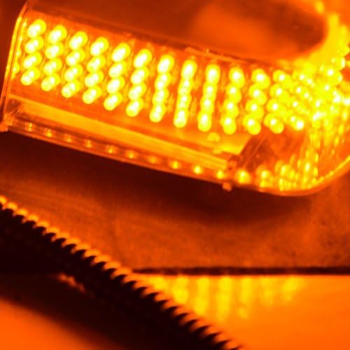 Wecade® Amber Branco Aviso de Risco de Emergência Led Led Mini Bar Strobe Light W/Base Magnética