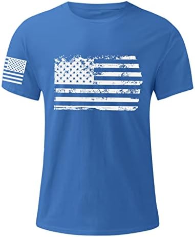 Camisetas de verão para homens mensagens de independência bandeira casual e confortável e confortável pequenos tops