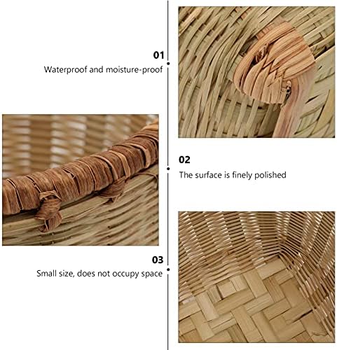 Cesto de vime de vime de vime tecidos cestas de bambu cesto de cesto de cesto de bambu de bambu de bambu que serve cestas