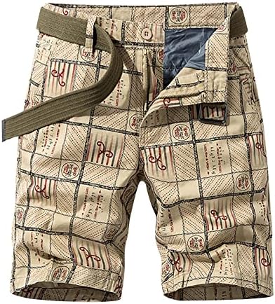 Shorts masculinos Multi Pocket Camar Classic Relaxed Fit Cargo calça curta Sobra de pesca Caminhada de algodão ao ar