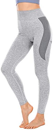 Hazuunn feminino correndo sem costura elasticidade fitness yoga levantando calças de ioga quadril calças de ioga pura