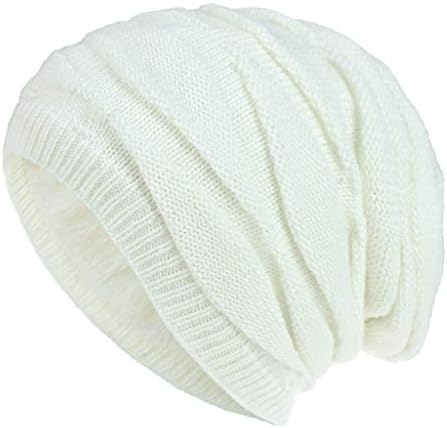 Chapéus de malha de gorro de inverno para homens e mulheres macios calorosos unissex gorro com algema quente chapéus de inverno