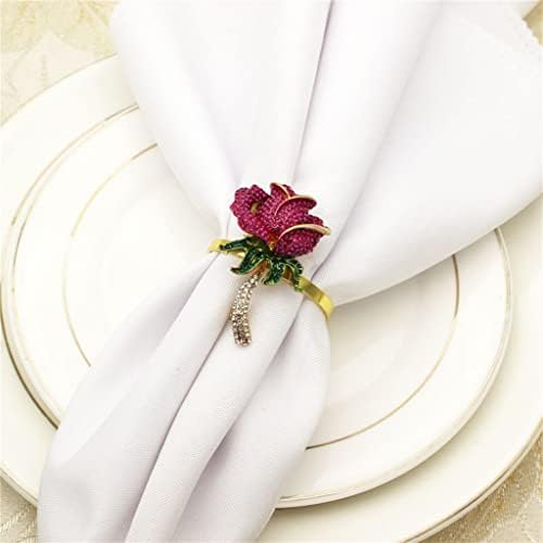 N/A 30pcs Rose Flower Nablot Button Hotel Festa de casamento Ring Ring Ring