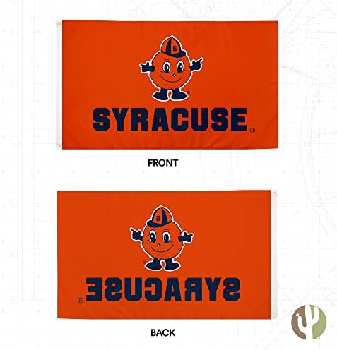 Syracuse University Flag Su Cuse Bandeiras laranja faixas poliéster interno externo 3x5