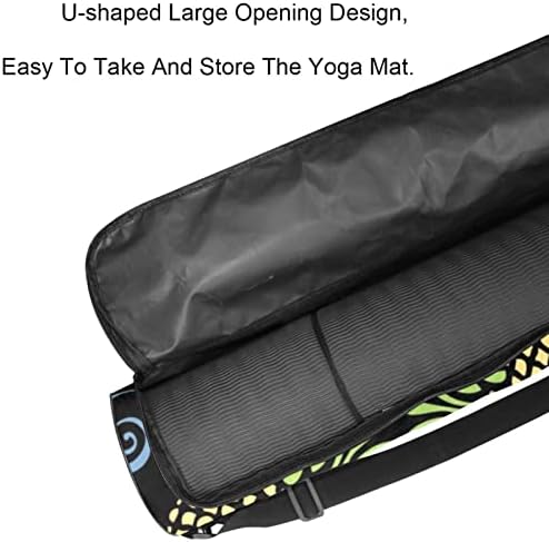 Yoga Mat Carry Bag Gym Beach Pilates Carrier Bags Tropical Black Abacaxi