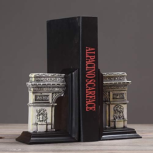 Zhzx Bookends Decoration, França Arco de Triomphe Ornamento de Escultura de Resina Arcado, Durável e Antifade, para Coletor de Escritório de Sala de Estudo