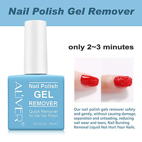 Removedor de esmalte em gel, removedor de esmalte profissional ultra-potente para esmagamento de gel de imersão natural, rápida e facilmente mágica em 2-5 minutos-segura, sem necessidade de papel alumínio, imersão ou embrulho.