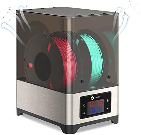 Secador de filamento de impressora 3D FixDry com ventilador, 110W PTC aquecido rápido Reduza a umidade da umidade da temperatura