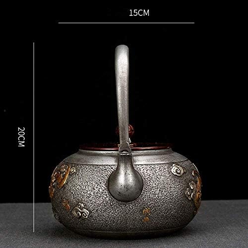 Chaleira de chá de ferro fundido bels handmade tupot não revestido chapas de ferro folha de ferro metálico panela sofisticada