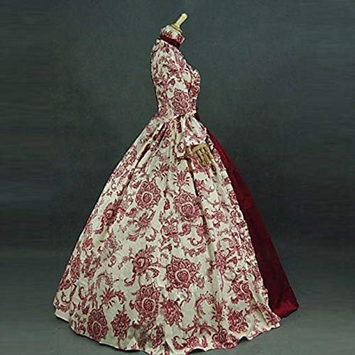 XIPCOKM Womens Victorian Rococo Dress Inspiration Maiden Fantaspume Dress Vintage Dress Retro Gothic Renaissance Court Dress