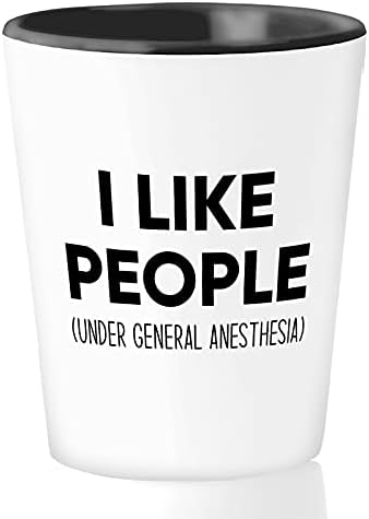 Bubble abraça o Glass Medical Shot 1,5 oz - Gosto de pessoas sob anestesia geral - hilariante especialista em punções de punções de media especialista em enfermeiro Hospital Hospital