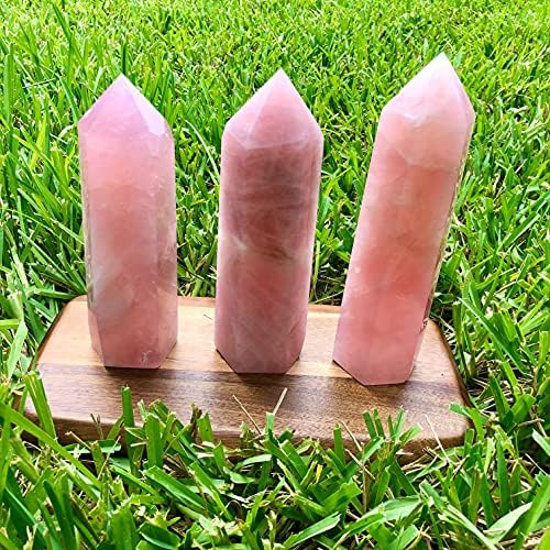 3,2 lb madagascar rose quartz point obelisk. Cristais de cura, cristal de amor, chakra do coração, cristais de decoração de casa,