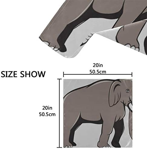 Guardanapos de coquetel de enevotx sofisticados de elefante de elefante africano, guardanapos sofisticados descartáveis ​​de 20 x 20