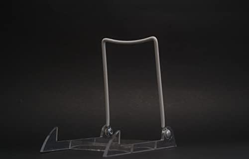 Kingdom Solutions Plate Stands to Display - Stand de exibição quadrada de suporte de acrílico, suporte de exibição do suporte da placa de arame, cavilha de suporte da moldura para o suporte do livro, placa de mesa, 4 x 5,5 12 peças