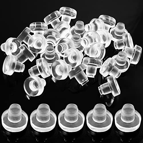 Bumpas de mesa de mesa de vidro LitoExpe com caule, 30 peças pilinhas de borracha transparentes Anti Slip Patio Table Spacers para móveis