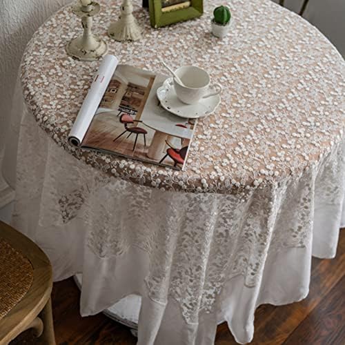 VCTOPS Lace Retângulo Tolera de mesa Vintage Floral bordado Tabela de renda para toalhas de mesa decorativas rústicas Sobreposição
