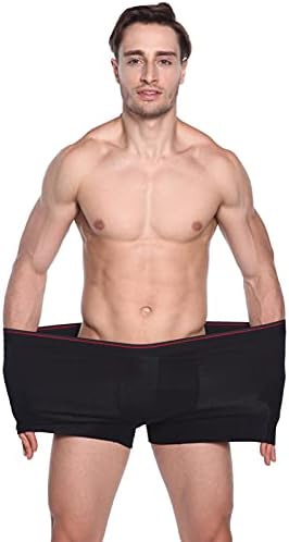 BMISEGM Mens boxers roupas íntimas tamanhos de boxer masculino de listras masculinas elásticas de pechinchas de roupas íntimas