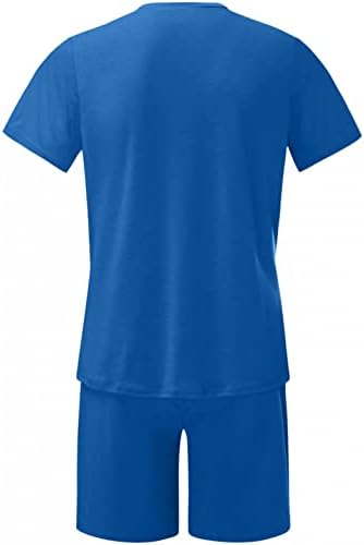 Terno esportivo para homens, verão Casual Crew Crew Muscle Short Slave Camisetas e Classic Fit Sport Short Set Tracksuit