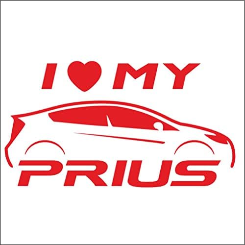 Eu amo meu Prius 6 x 3 1/2 adesivo de decalque híbrido Prius