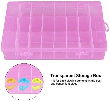 Vruping Jewelry Box Organizador de organizador, 24 grades caixa de jóias ajustáveis, esferas destacáveis ​​de plástico Brincos