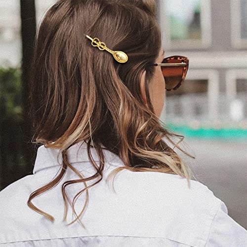 2pcs tesouras personalizadas moldam pino de cabelo, cabelos clipes de cabelo minimalistas pinos de cabelo de ouro mulheres Acessórios