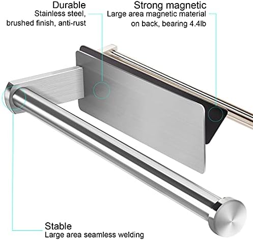 Toola de papel Toalhes de aço magnético Toalhas escovadas com fortes apoio magnético - ajuste para toalhas de papel
