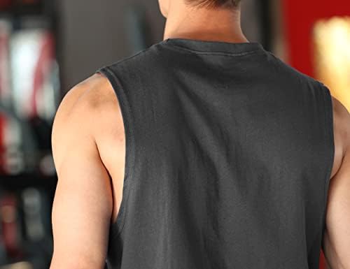 Tanque de fisiculturismo masculino Tampo de tanques atléticos Camisetas de ginástica de ginástica Camiseta de algodão