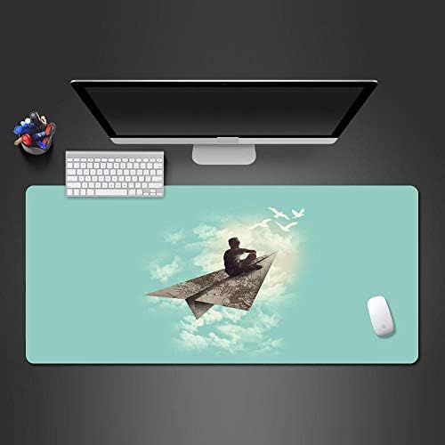 Pkuoufg Sky Paper Airplane Boy White Dove Gaming Mouse PAD