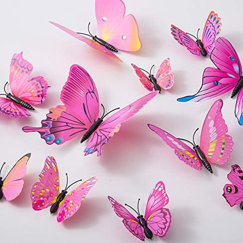 Decalques de parede de borboleta de 36 pcs - decoração de borboletas em 3D para adesivos de parede adesivos removíveis de mural decoração para crianças decoração de quarto de crianças