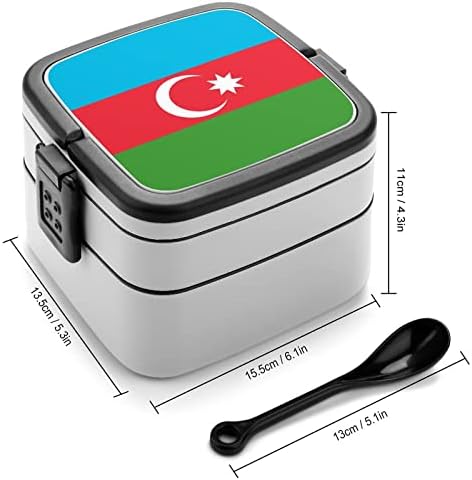 Bandeira do Azerbaijão Bento Box Dupla Camada Duas