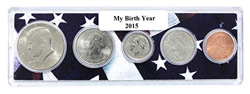 2015 5 Coin Birth Year no American Flag Holder Mint State