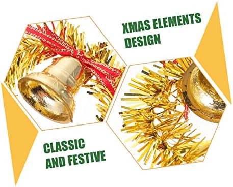 PretyZoom 10pcs grinaldas de festas ornamentos ornamentos sinos suprimentos de ouro de ouro ao ar livre Decorações de mini -feriados