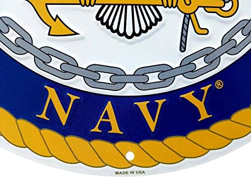 Ramsons importa signo de metal redondo da Marinha dos EUA 12 , feito nos EUA