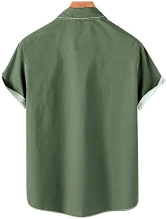 Camisas masculinas para homens, 2023 Summer Men Fashion Casual Down Down Férias tropicais Impressão Aloha Bowling Beach Camisetas