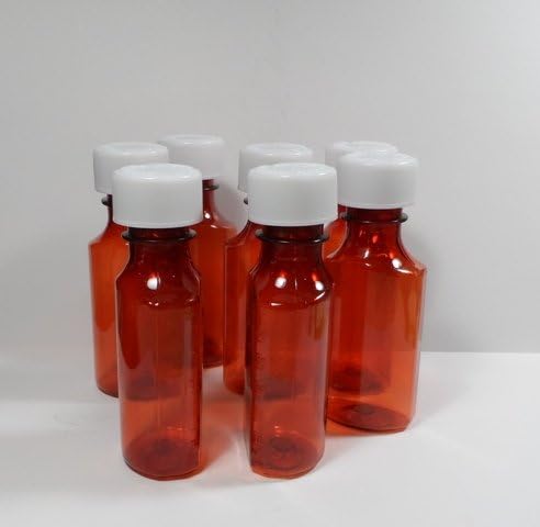 Tecnologia de água magnética lote de 100 garrafas de remédios âmbar rx âmbar rx graduados com tampas com caps de plástico