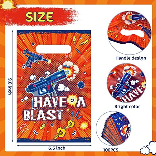 PAJEAN 100 PCS Wars Favory Bags Bags de festa Guerras Goody Treat Bacs Dart War Goodies Sacos de doces para Festas de aniversário